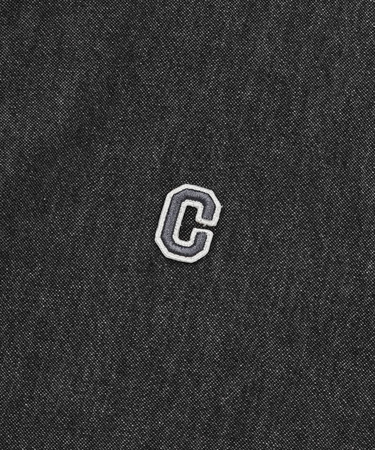 커버낫(COVERNAT) C 로고 데님 하프 셔츠 블랙