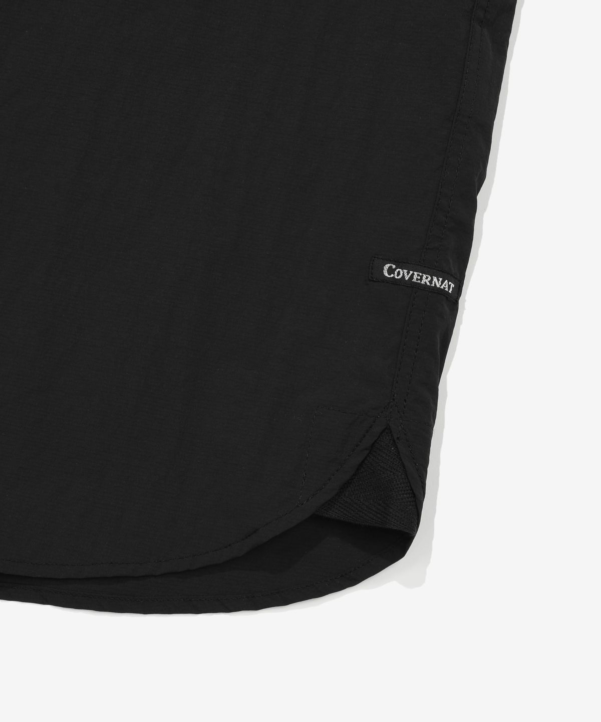 커버낫(COVERNAT) 워크 나일론 하프 셔츠 블랙