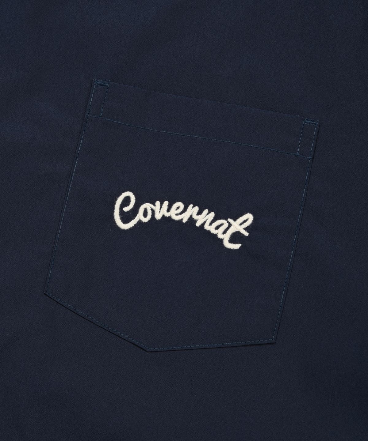 커버낫(COVERNAT) 팜트리 그래픽 하프 셔츠 네이비