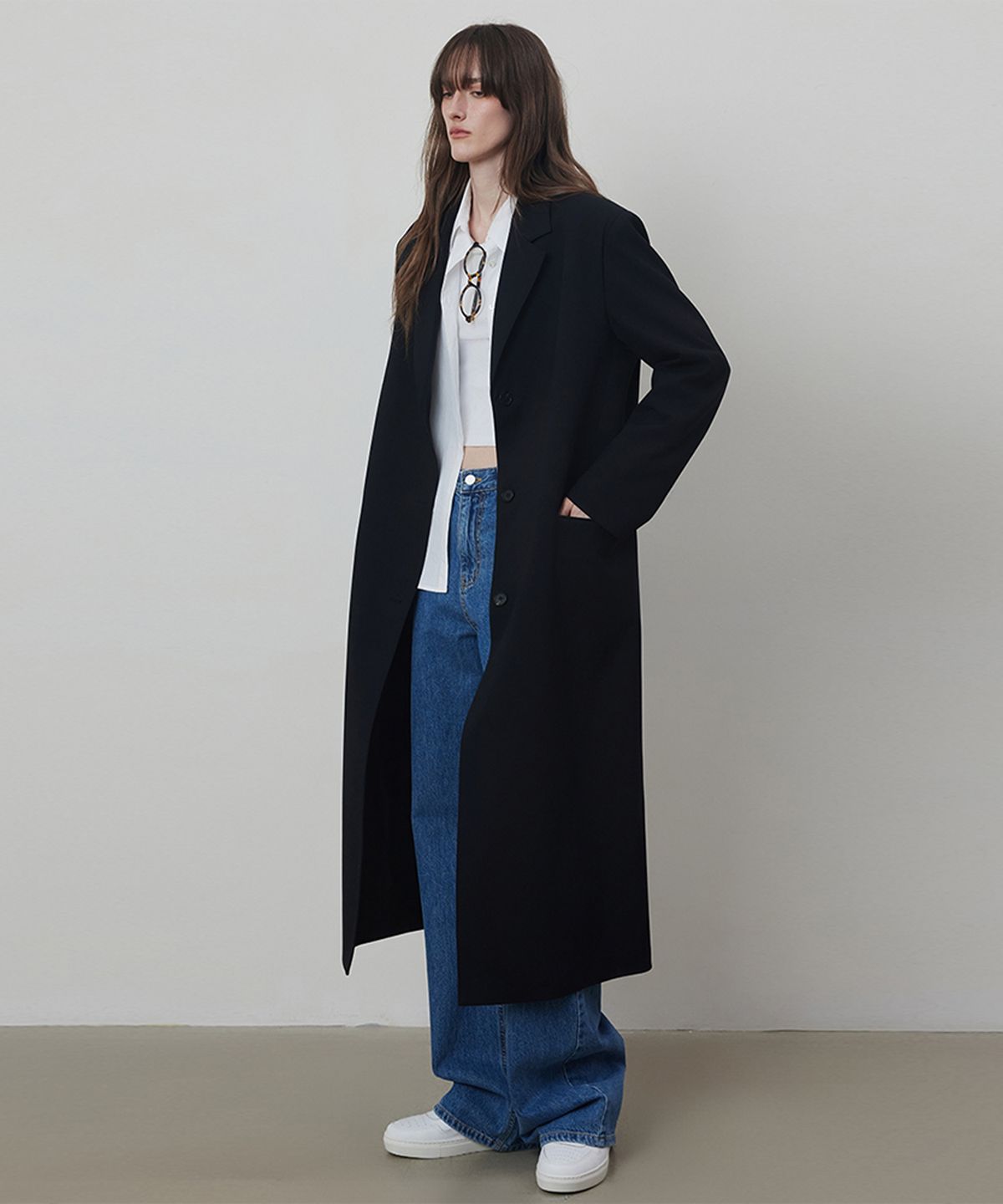 퀸스래빗(Q'SRB) Classic Over Fit Long Single Breast Jacket