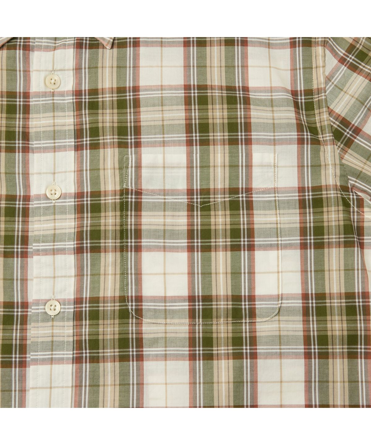 헨리코튼(HENRY COTTONS) [Imported Fabric] 카키 체크 셔츠 (레귤러핏) AHSAM26131KHX