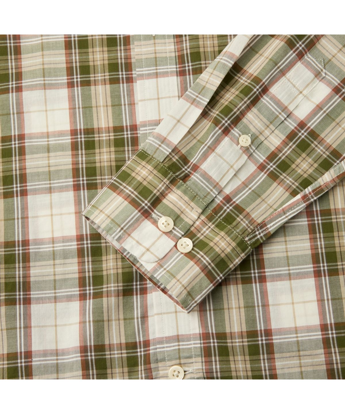 헨리코튼(HENRY COTTONS) [Imported Fabric] 카키 체크 셔츠 (레귤러핏) AHSAM26131KHX