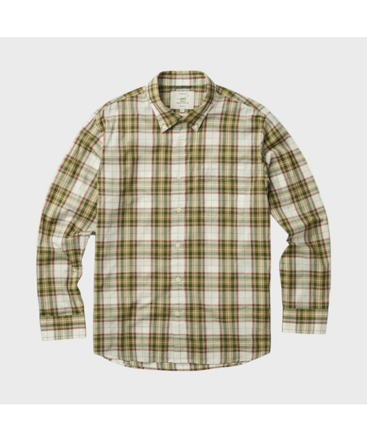 헨리코튼(HENRY COTTONS) [Imported Fabric] 카키 체크 셔츠 (레귤러핏) AHSAM26131KHX