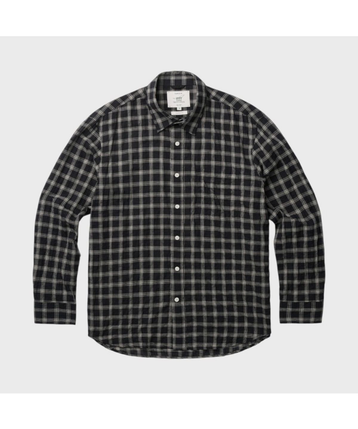 헨리코튼(HENRY COTTONS) 시어서커 블랙 체크 셔츠 (컴포트핏) AHSAM26121BKX