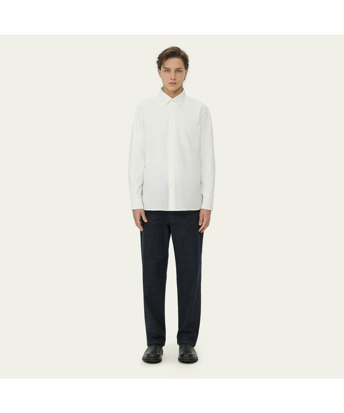 헨리코튼(HENRY COTTONS) [Imported Fabric] 코튼 워시드 셔츠 (컴포트핏) AHSAM26021WHX