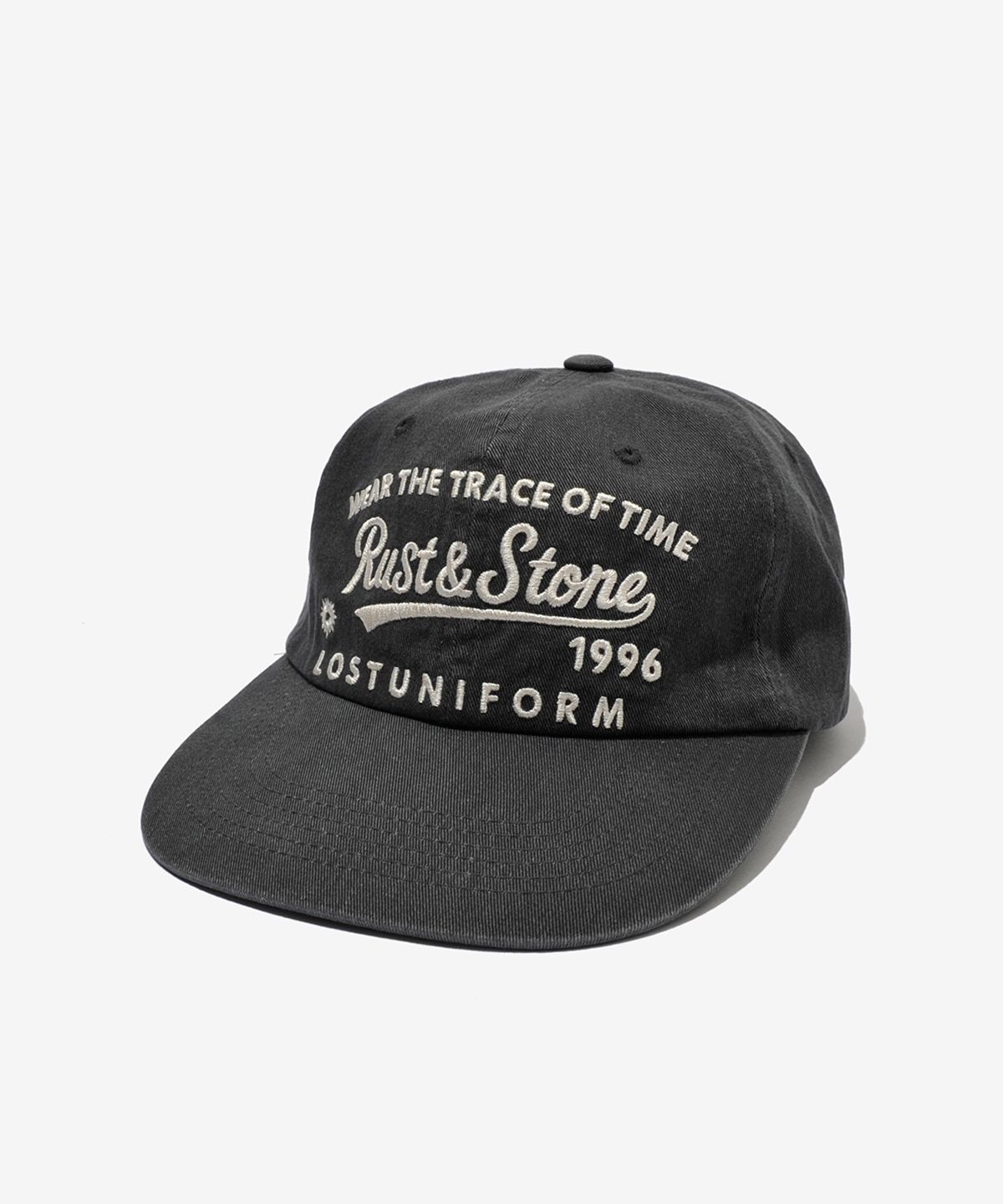 러스트앤스톤(RUSTANDSTONE) 타임 트레이스 볼캡  블랙_Time Trace Ball Cap Black