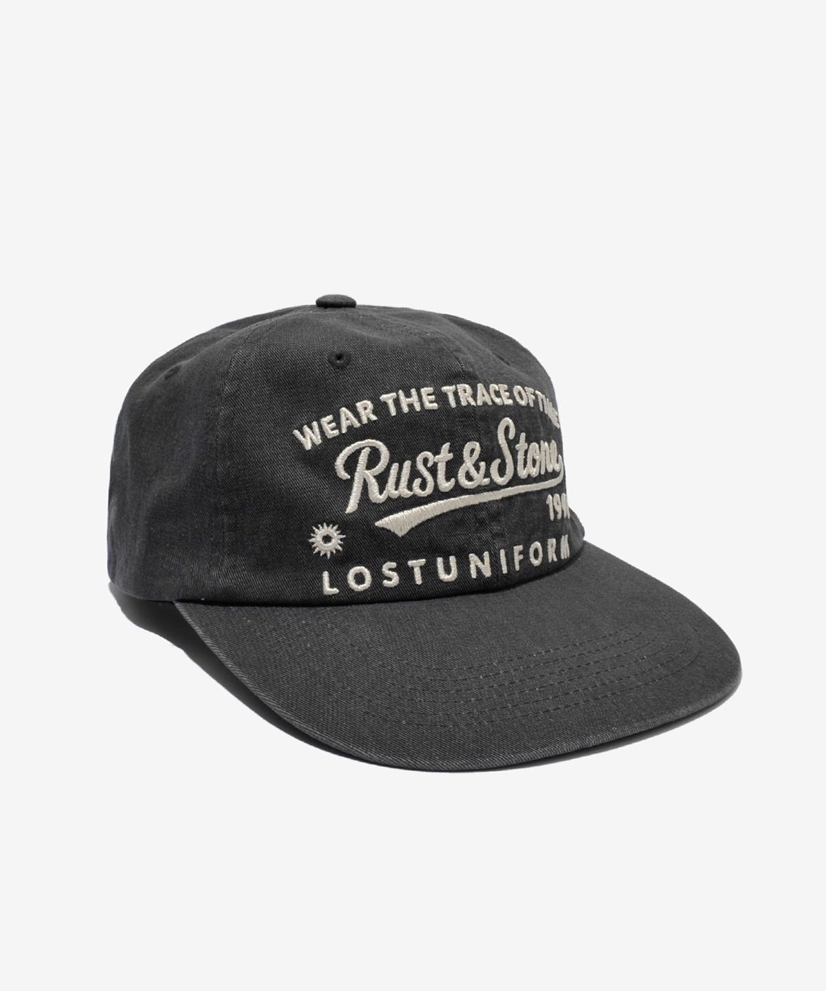 러스트앤스톤(RUSTANDSTONE) 타임 트레이스 볼캡  블랙_Time Trace Ball Cap Black