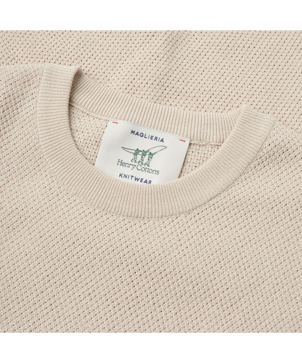 헨리코튼(HENRY COTTONS) 잔조직 라운드 풀오버 AHWAS26621BEX