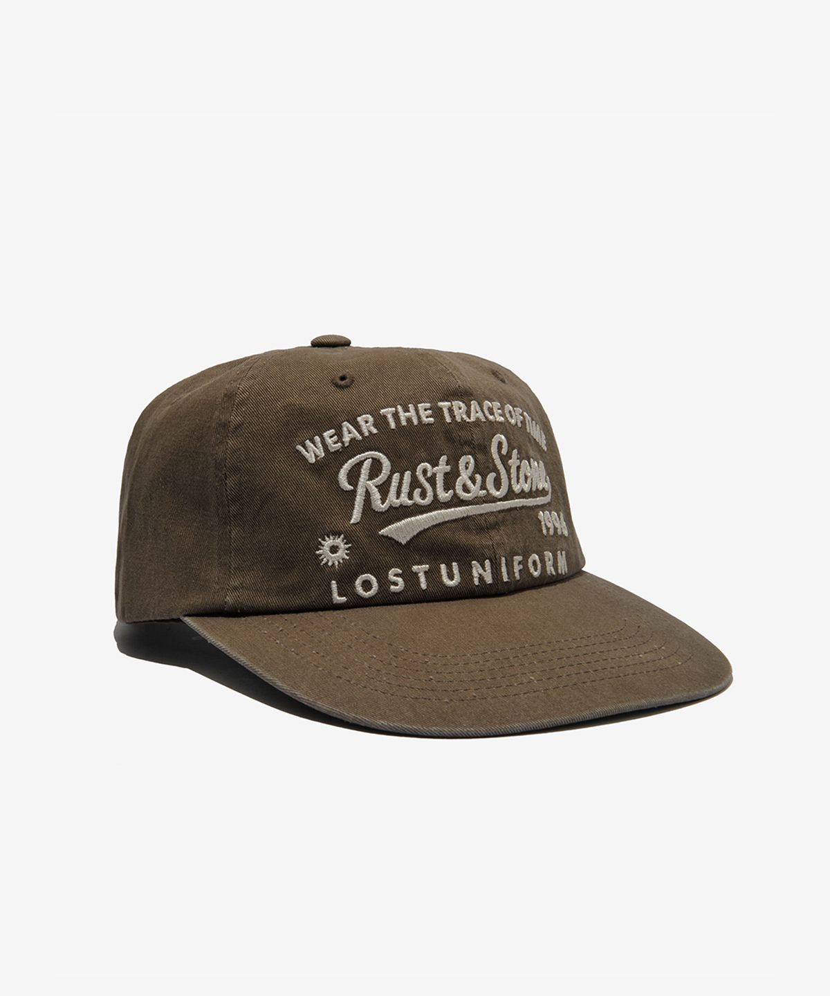 러스트앤스톤(RUSTANDSTONE) 타임 트레이스 볼캡 브라운_Time Trace Ball Cap Brown