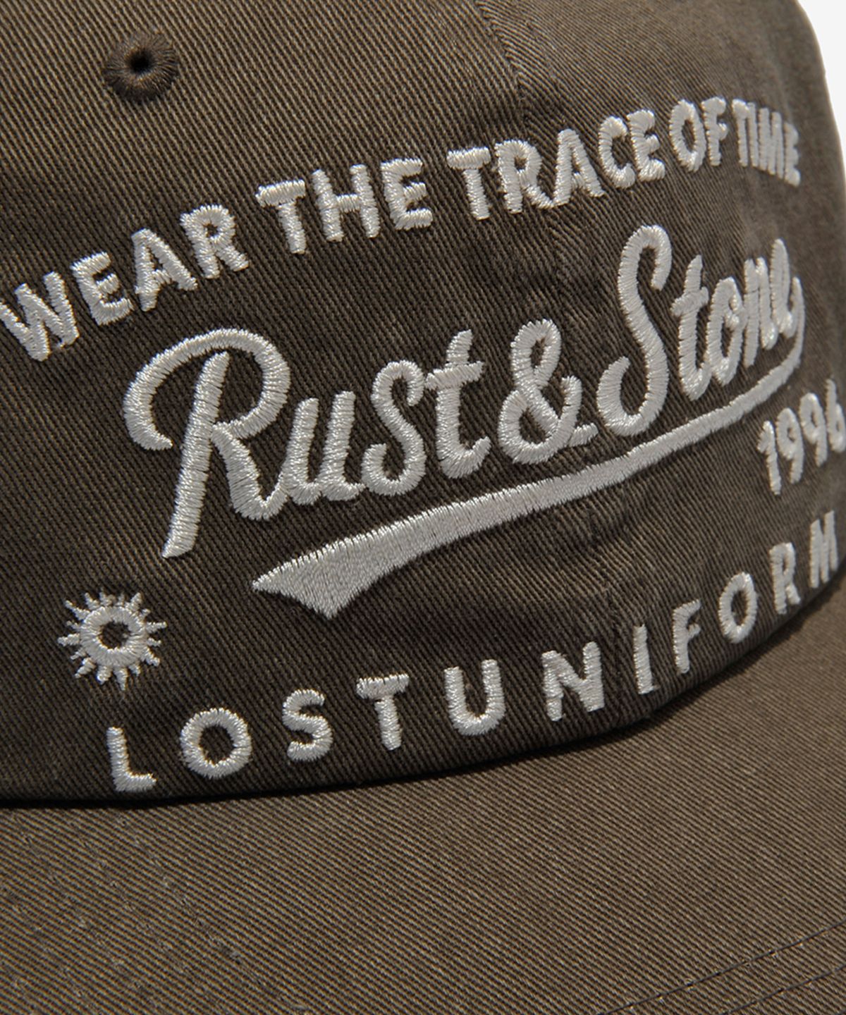 러스트앤스톤(RUSTANDSTONE) 타임 트레이스 볼캡 브라운_Time Trace Ball Cap Brown