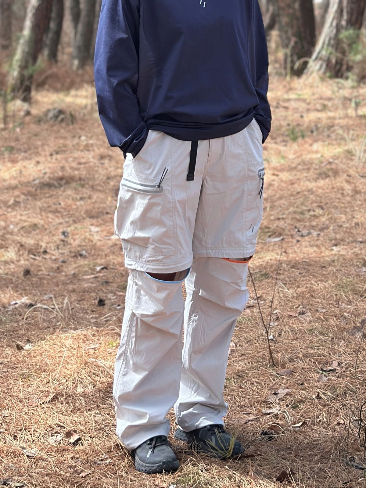 웰터 익스페리먼트(WELTER EXPERIMENT) DECTA 2-WAY CARGO PANTS_LIGHT GRAY