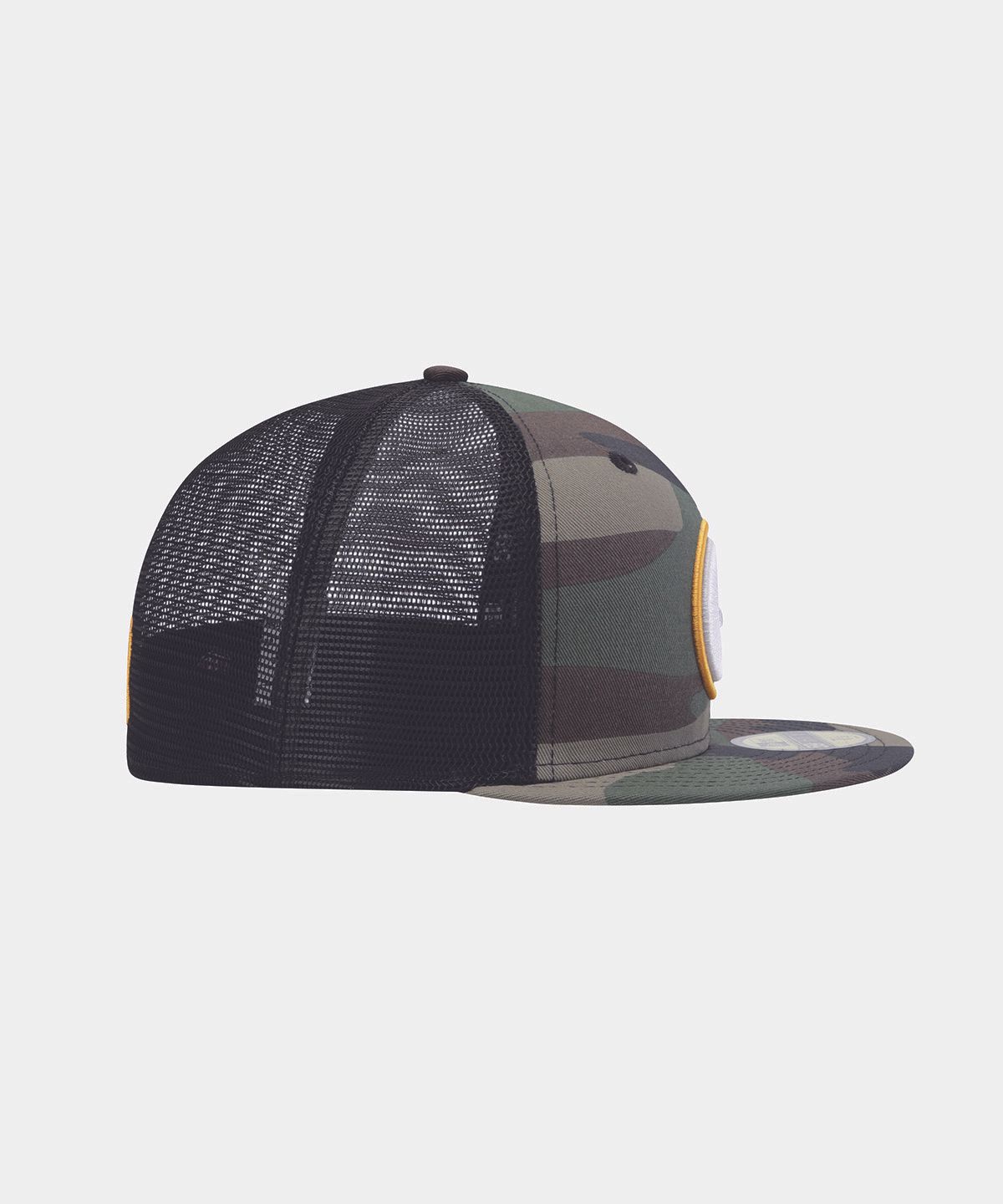 뉴에라(NEW ERA) NFL 그린베이 패커스 베이직 메쉬 피티드캡 우드랜드 카모/블랙 15131685