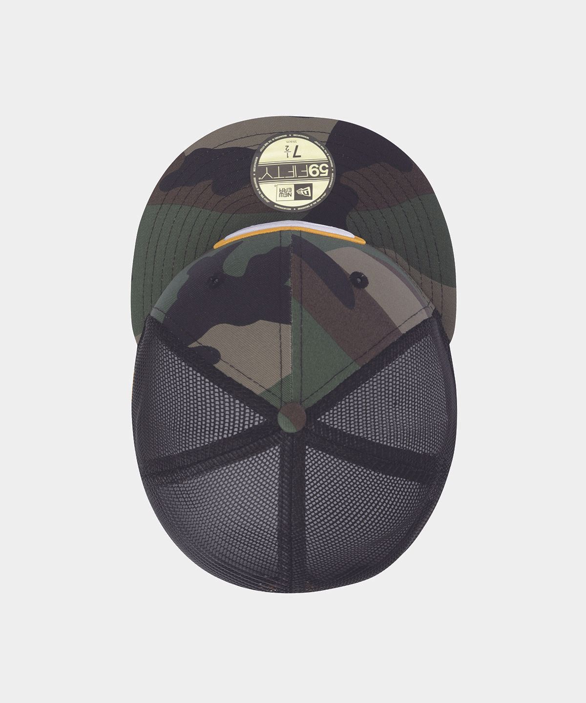 뉴에라(NEW ERA) NFL 그린베이 패커스 베이직 메쉬 피티드캡 우드랜드 카모/블랙 15131685