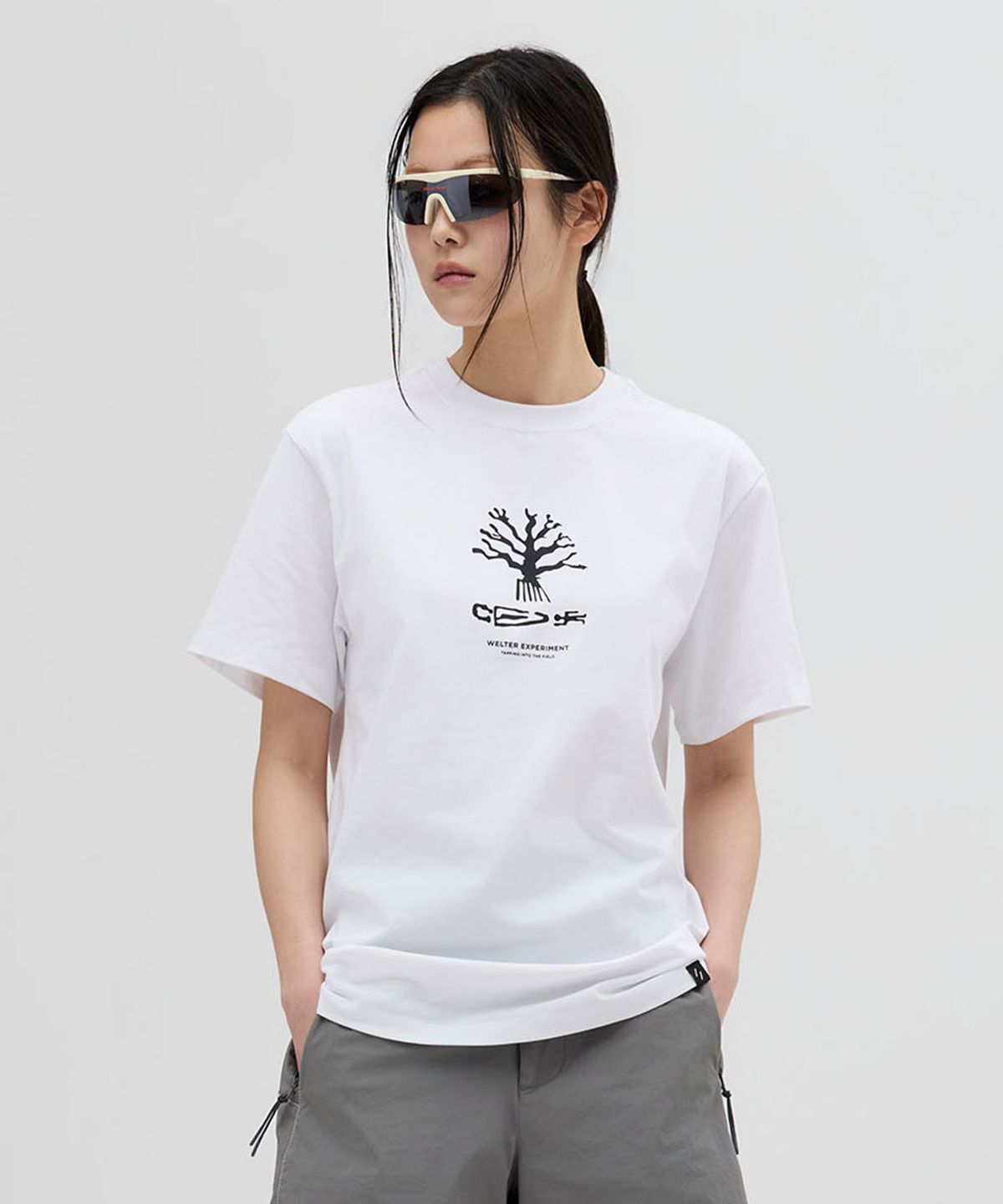 웰터 익스페리먼트(WELTER EXPERIMENT) NAZCA UNDER TREE T-SHIRT_WHITE