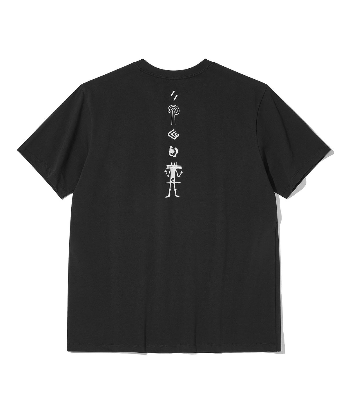 웰터 익스페리먼트(WELTER EXPERIMENT) NAZCA VERTICAL SYMBOL T-SHIRT_BLACK