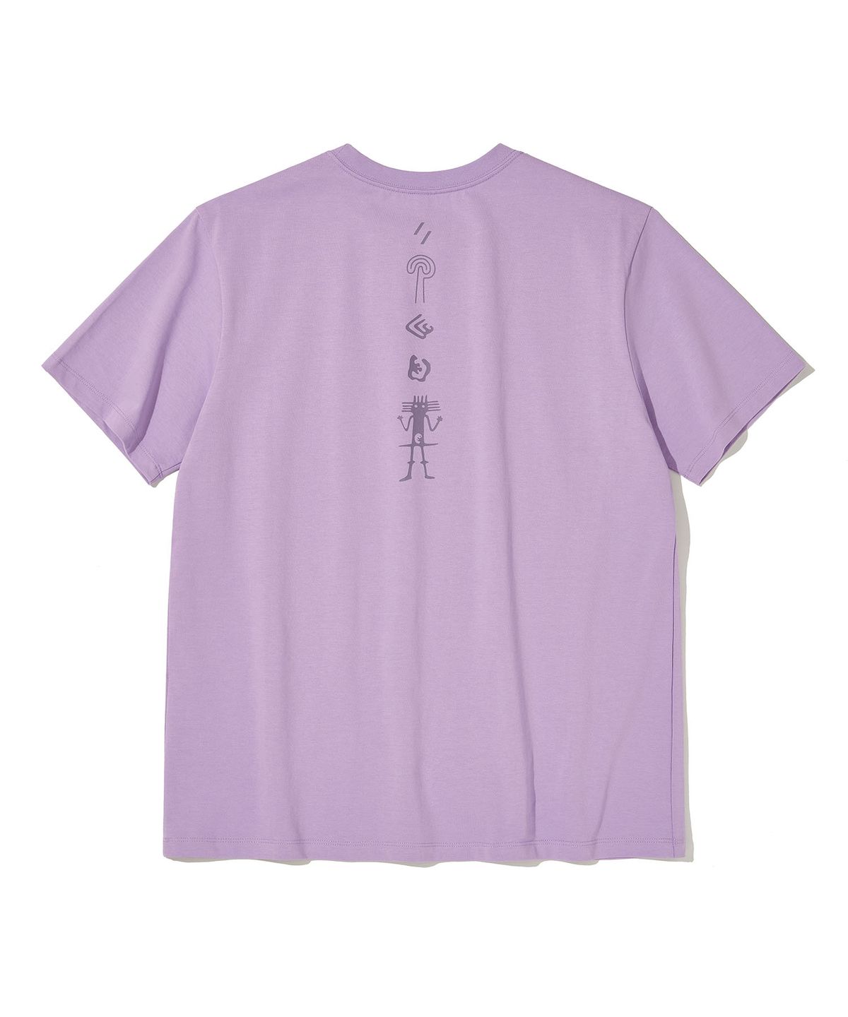 웰터 익스페리먼트(WELTER EXPERIMENT) NAZCA VERTICAL SYMBOL T-SHIRT_LAVENDER