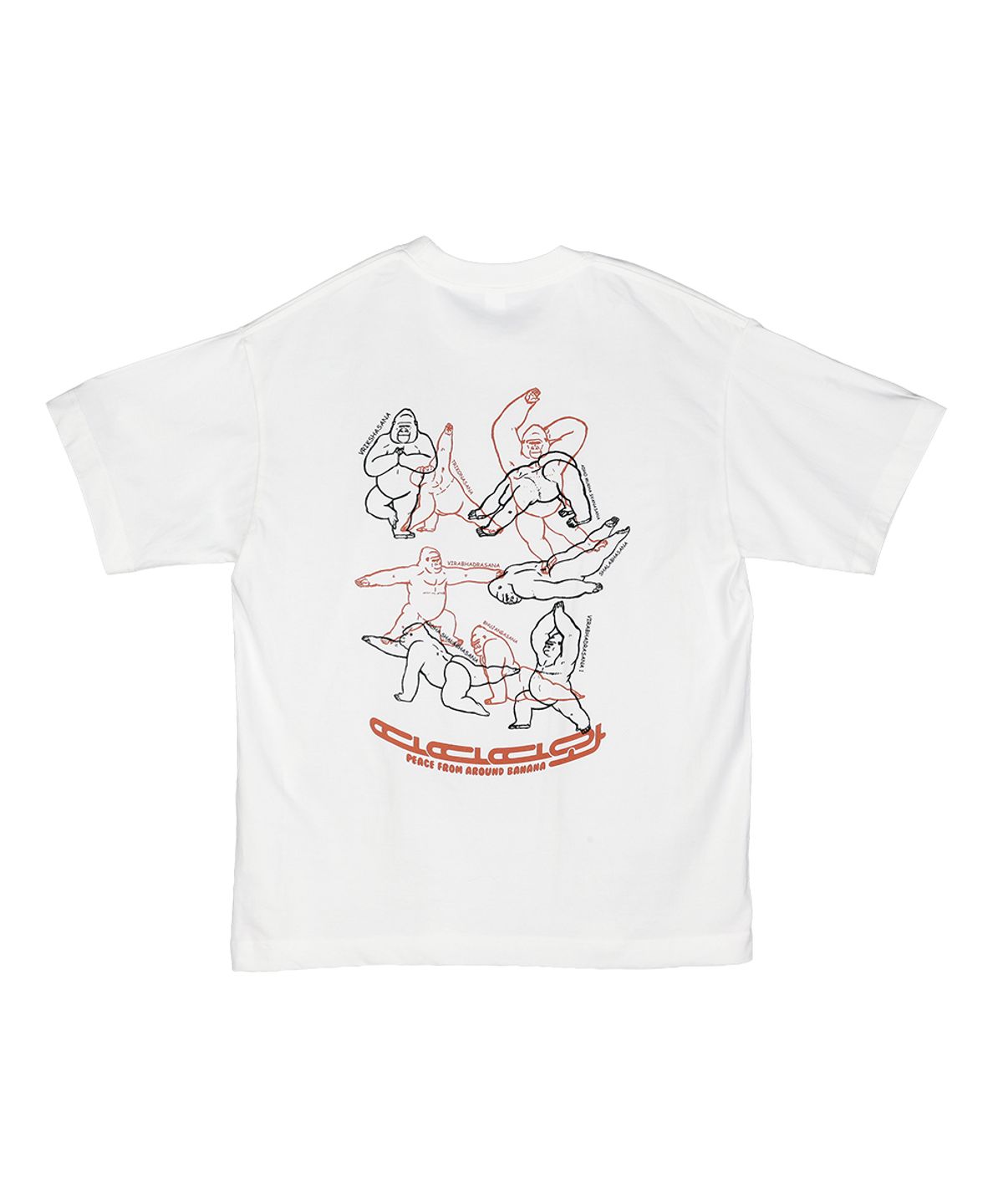따따따와(WWWY) [WWWY]따따따와 고릴라마스떼 크레이지 아사나 오버핏 반팔 티셔츠(3colors)