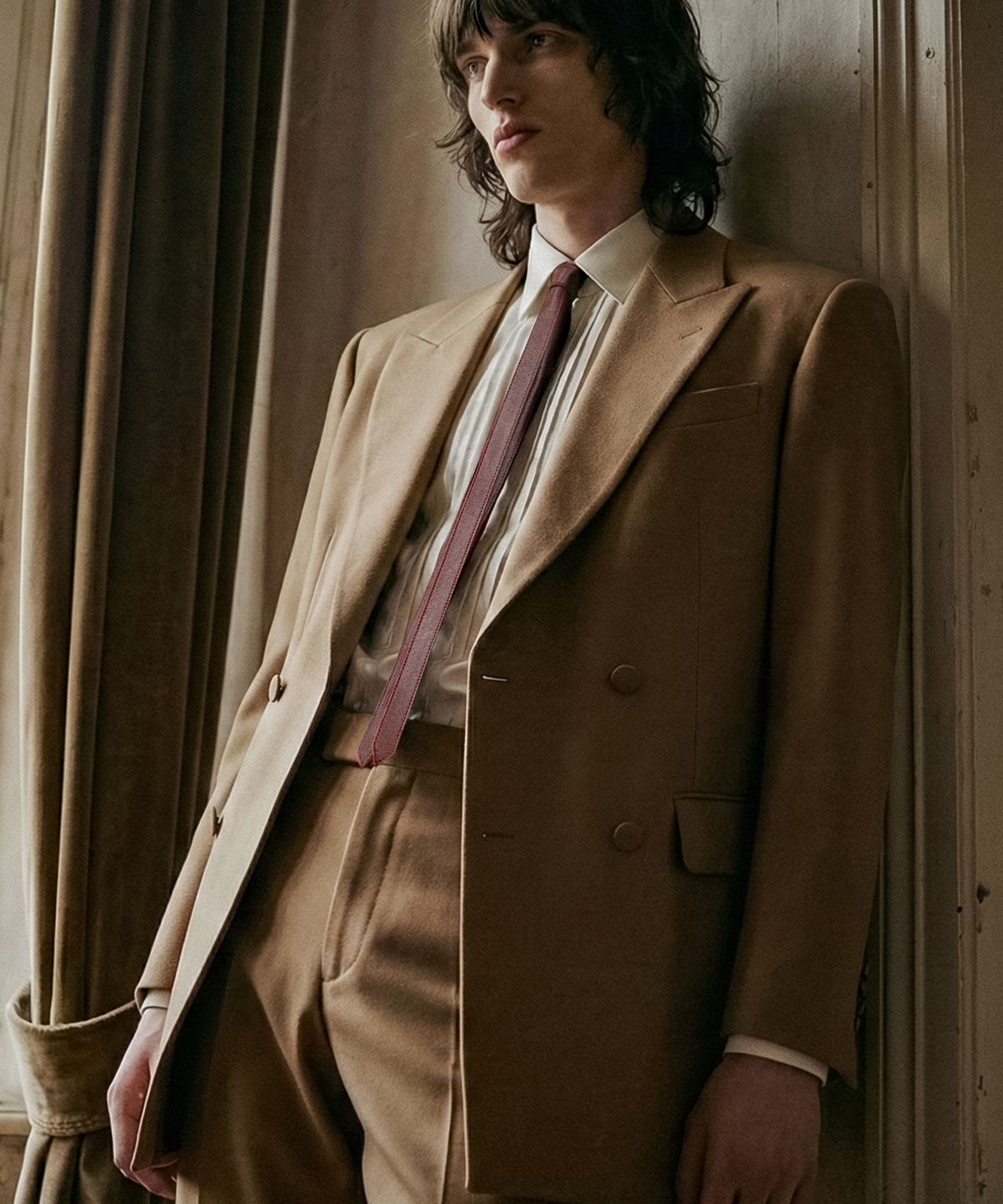언티지(UNTAGE) 울 더블 브레스티드 자켓[Camel(UNISEX)]_UTH-FB77