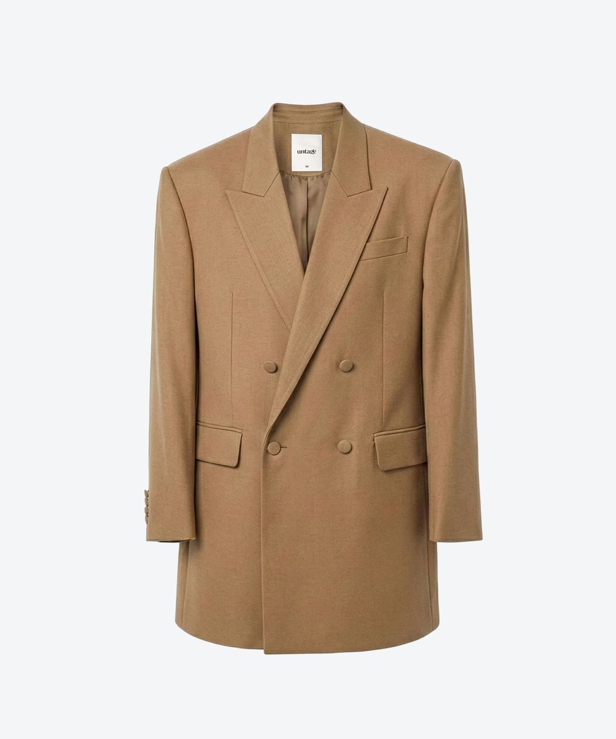 언티지(UNTAGE) 울 더블 브레스티드 자켓[Camel(UNISEX)]_UTH-FB77