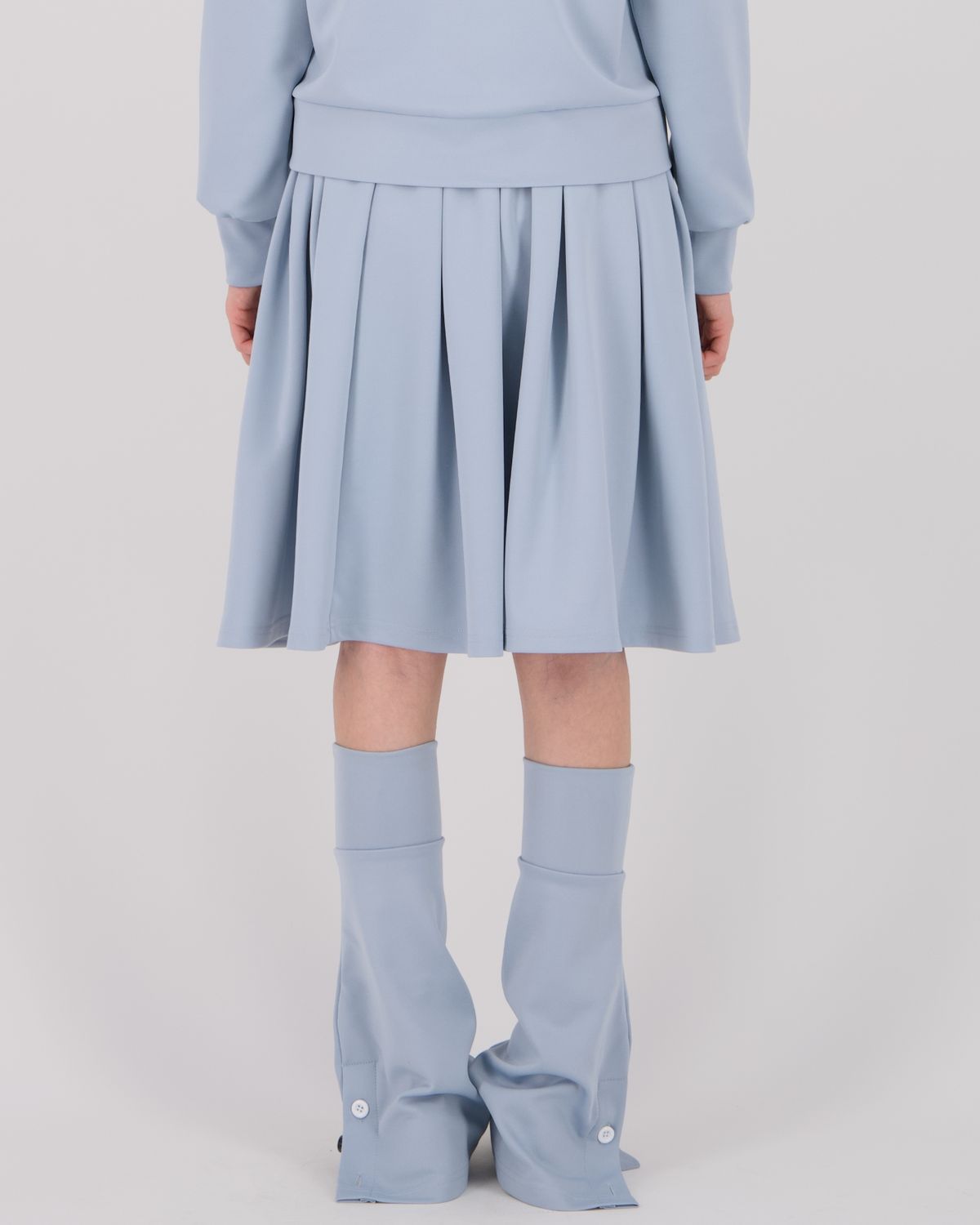 로액슈얼(LO AXUAL) JERSEY MIDI WARMER SKIRT_ICY BLUE