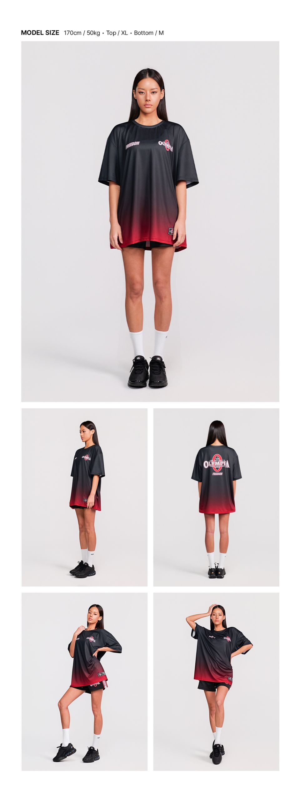 MUSINSA公式 | FREEDOM オリンピアグラデーションエア半袖Tシャツ