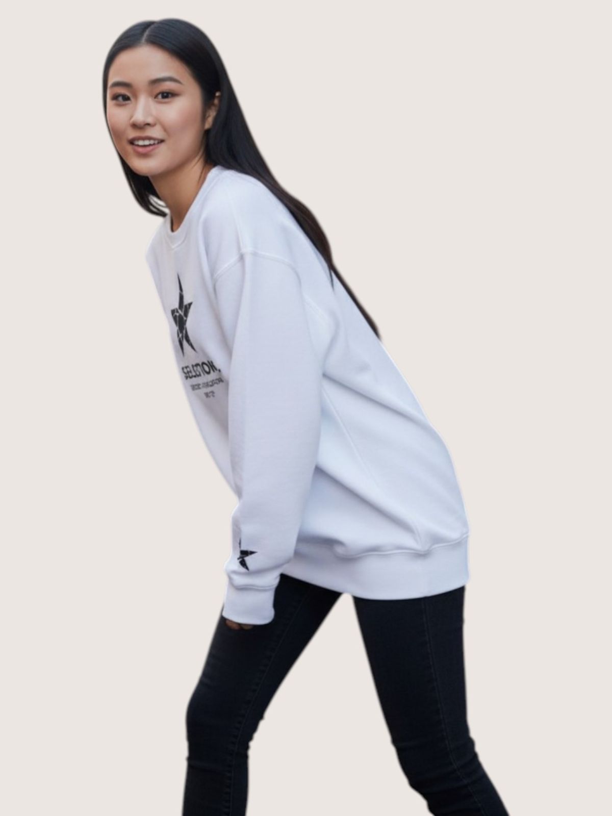 지블랙(ZBLACK) 스타셀렉션 크렉스타 맨투맨 화이트