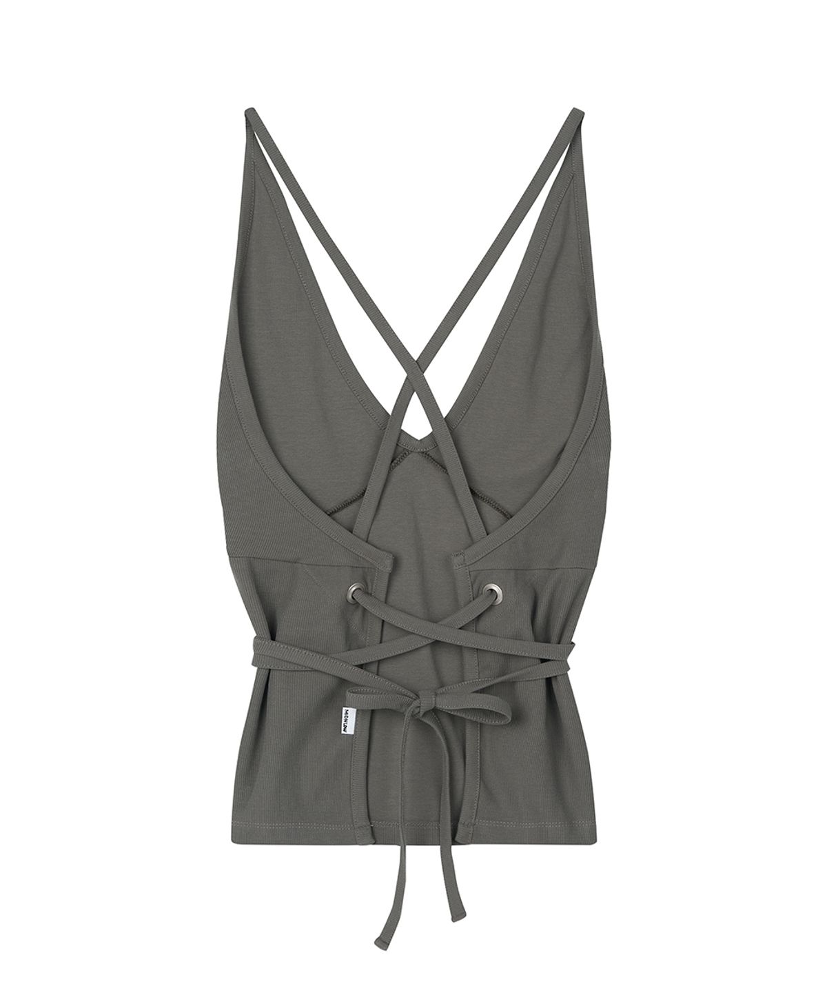 미드앤로우(MIDNLOW) Halter Layered Vest (Khaki)
