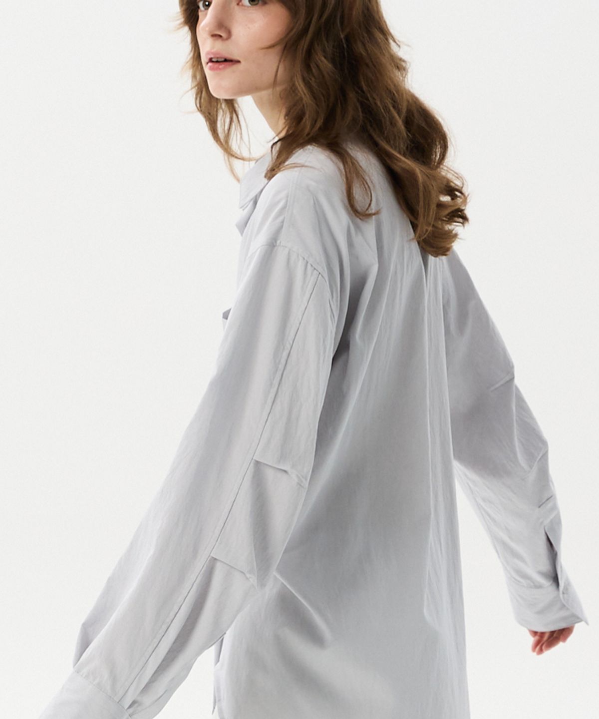미드앤로우(MIDNLOW) Two-way Wrap Shirts (Grey)
