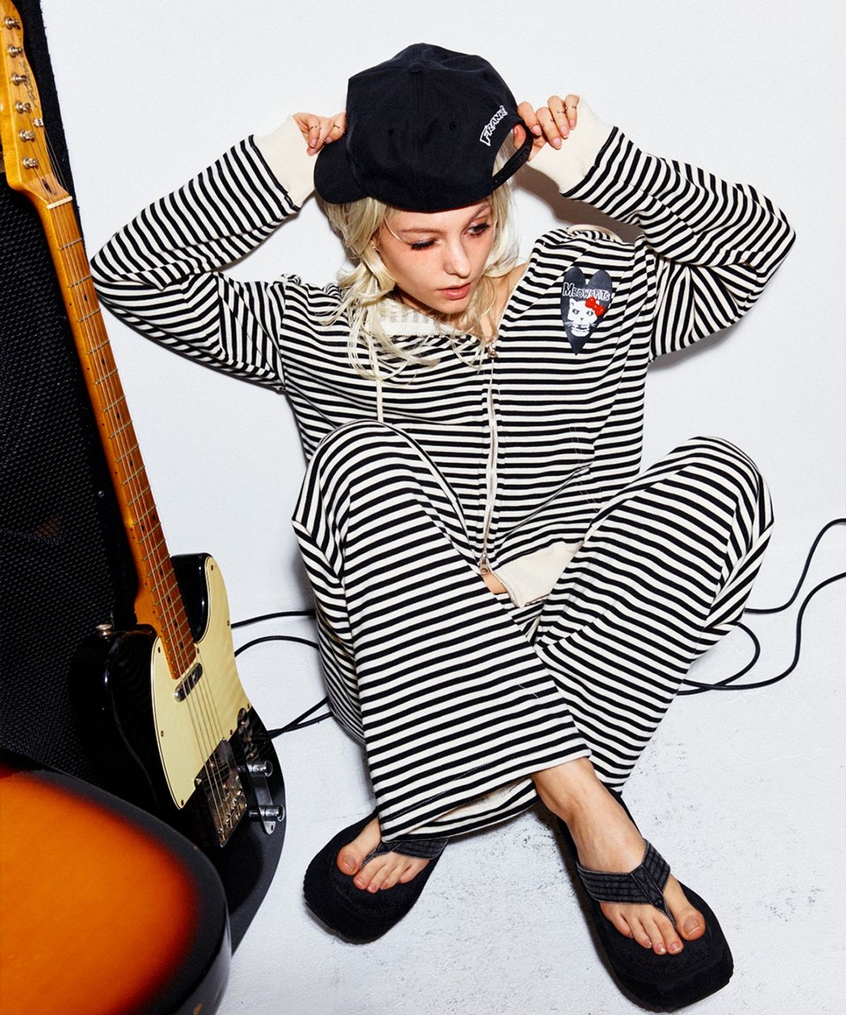 하이타이드 프랭키(HIGHTIDEFRANKIE) MEOWSFITS Ribbon Cap