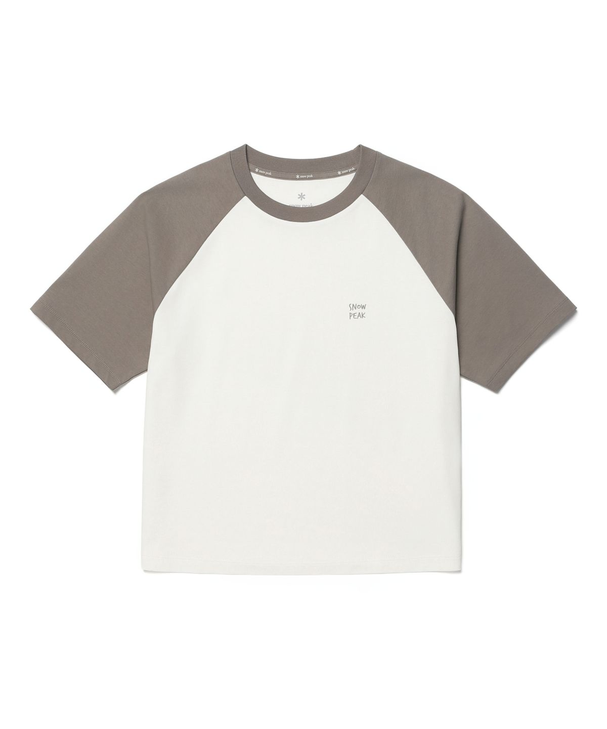 스노우피크 어패럴(SNOWPEAK APPAREL) 에어로쿨 여성 배색 반팔 티셔츠 (S26MWFTS29) Vintage Gray
