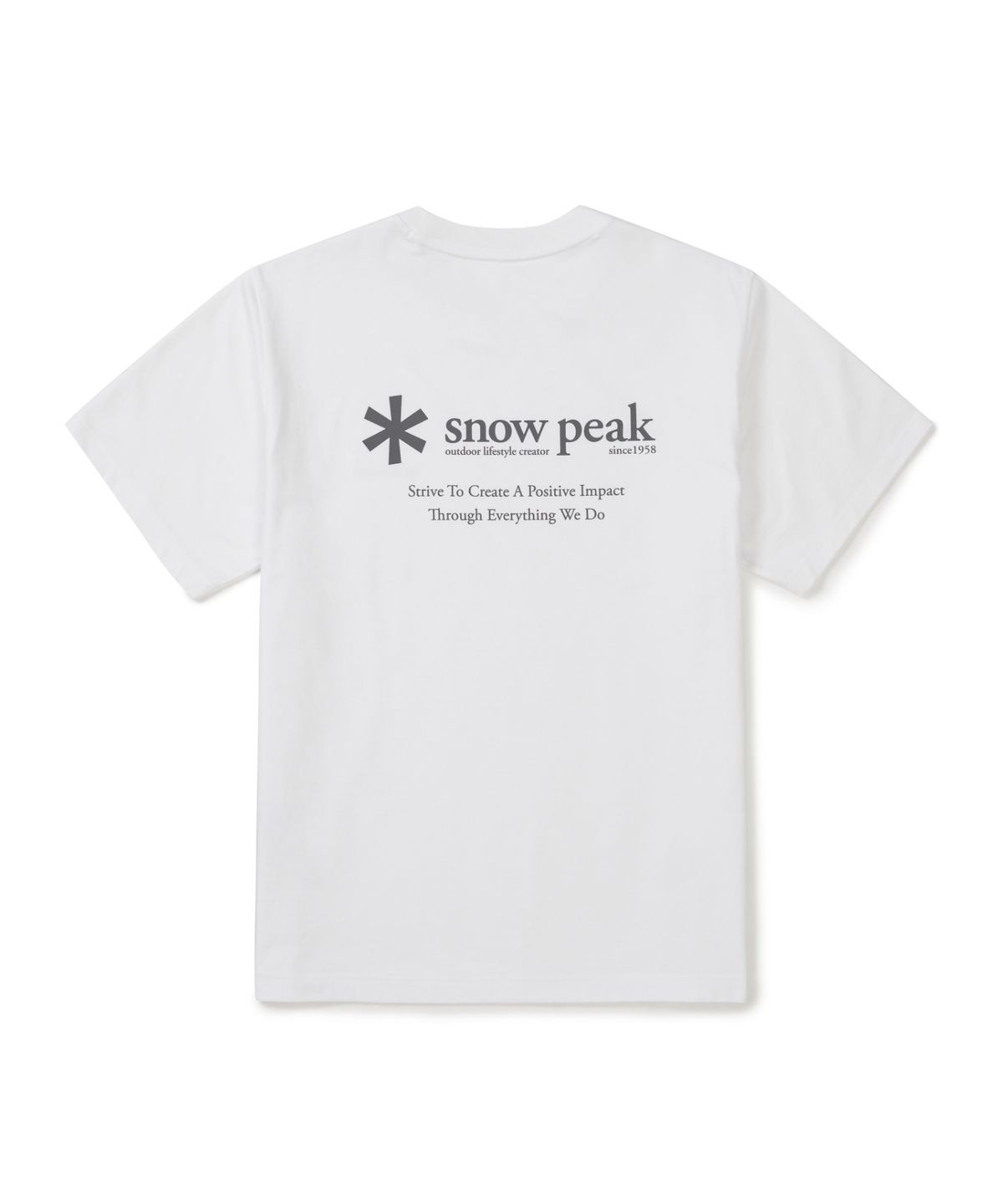 스노우피크 어패럴(SNOWPEAK APPAREL) 코튼 레터링 반팔 티셔츠 (S26MMFTS62) White