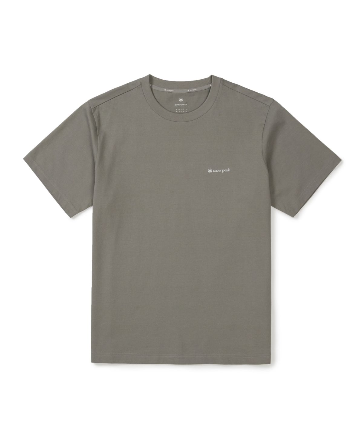 스노우피크 어패럴(SNOWPEAK APPAREL) 코튼 레터링 반팔 티셔츠 (S26MMFTS62) Vintage Gray