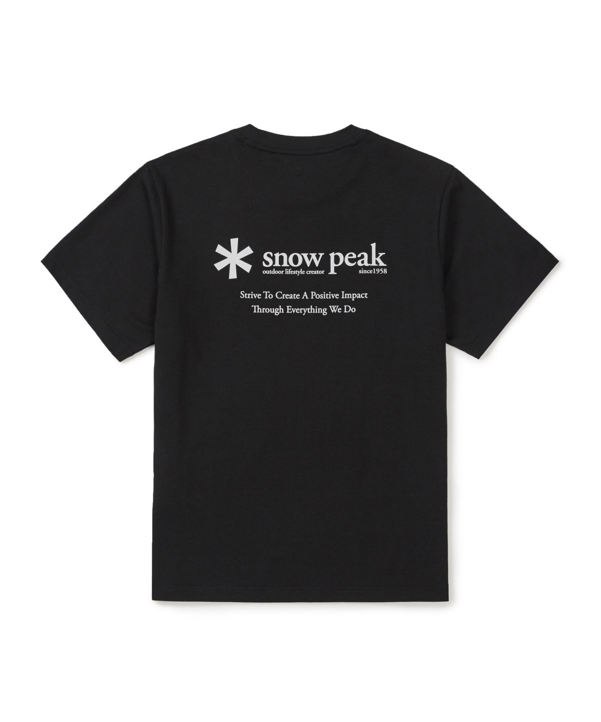 스노우피크 어패럴(SNOWPEAK APPAREL) 코튼 레터링 반팔 티셔츠 (S26MMFTS62) Black