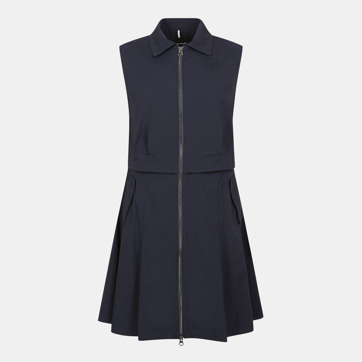 테일러메이드 어패럴(TAYLORMADE APPAREL) 26SS 여성 우븐 카라 플리츠 민소매 원피스 TO6-61HG03-915