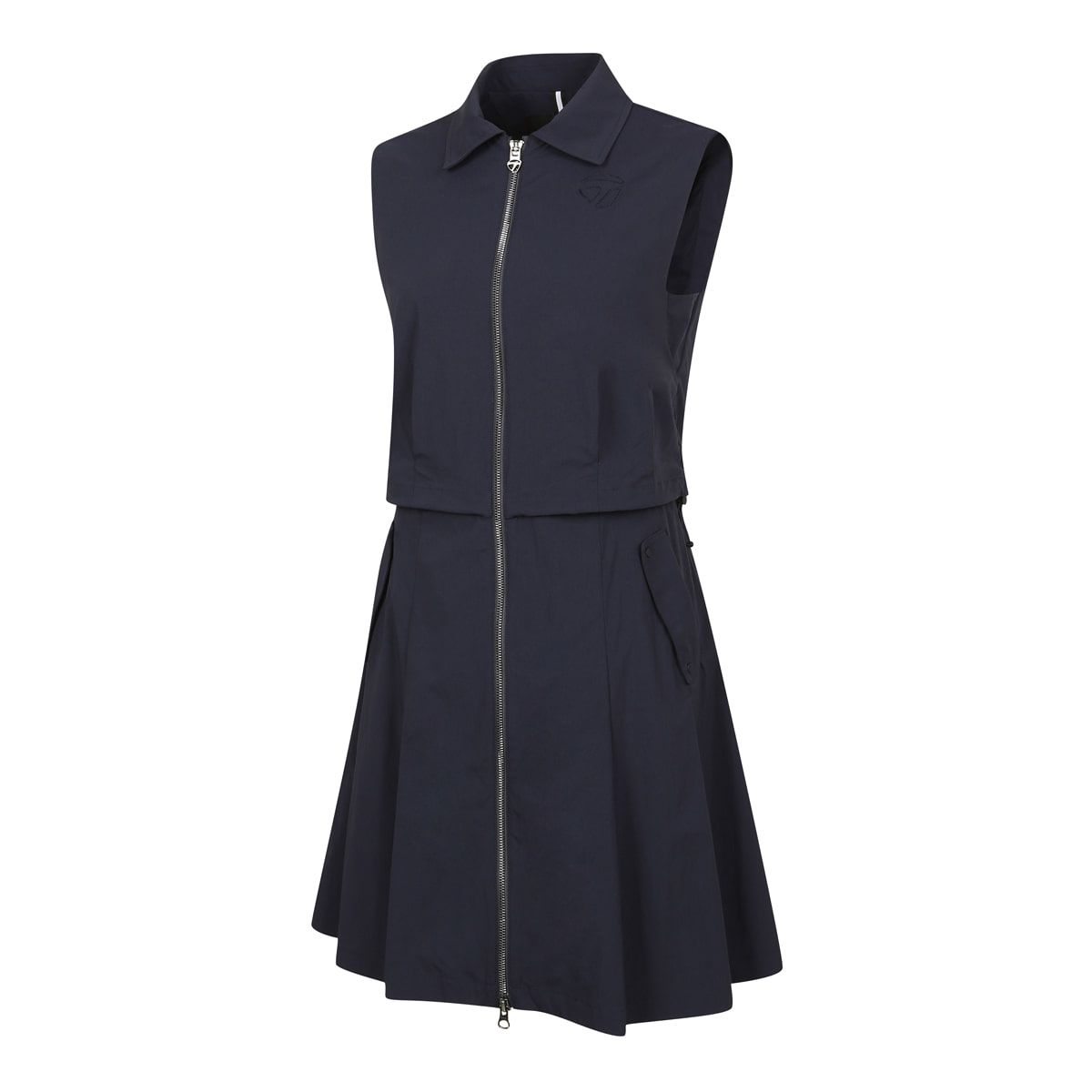테일러메이드 어패럴(TAYLORMADE APPAREL) 26SS 여성 우븐 카라 플리츠 민소매 원피스 TO6-61HG03-915