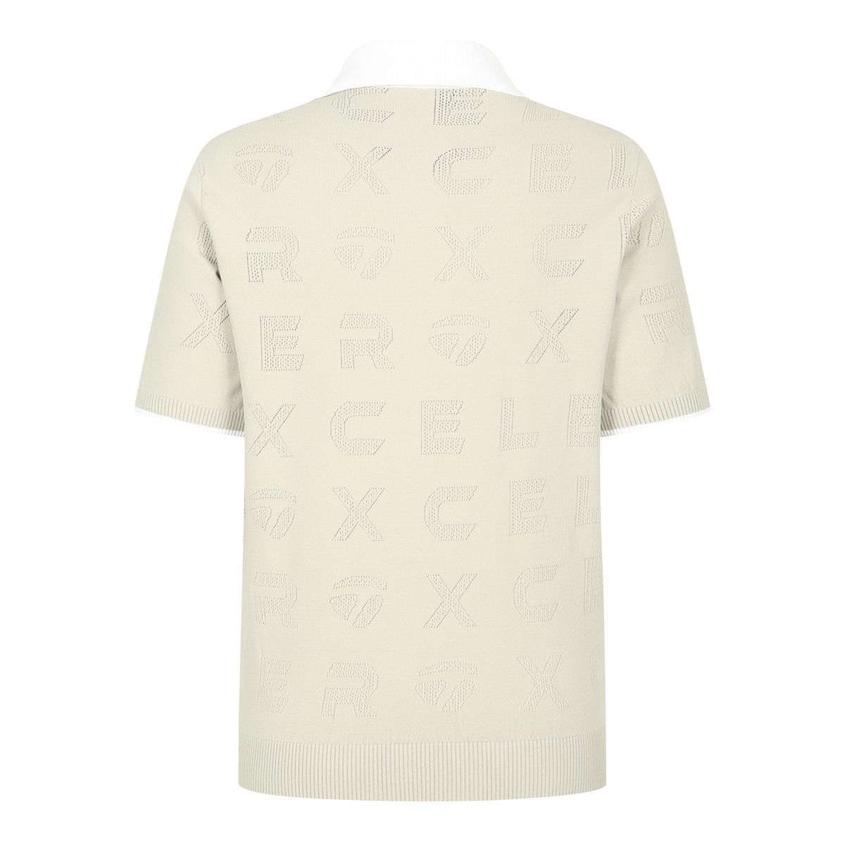 테일러메이드 어패럴(TAYLORMADE APPAREL) 26SS 여성 전판 레터링 카라 반팔 니트 TS6-61HG22-509