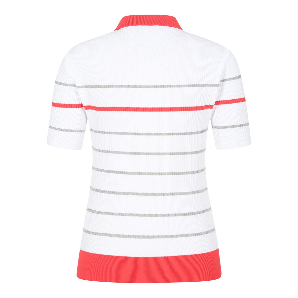 테일러메이드 어패럴(TAYLORMADE APPAREL) 26SS 여성 스트라이프 카라 반팔 니트 TS6-61HG23-100