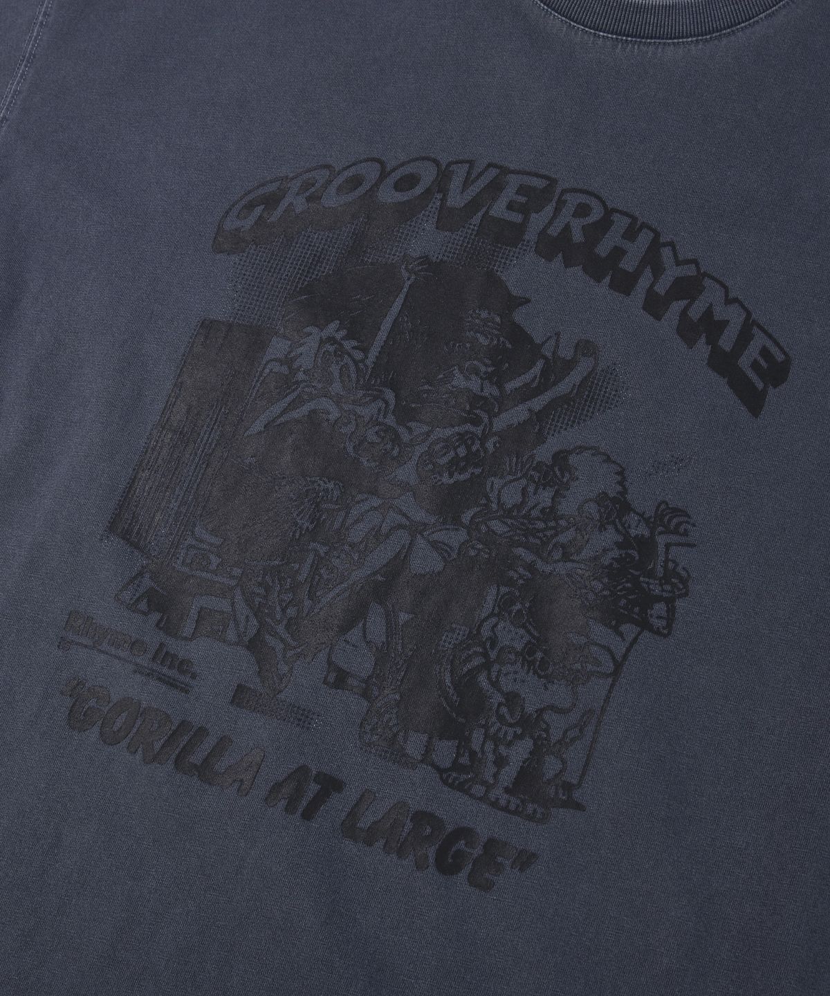 그루브라임(GROOVE RHYME) 피그먼트 코튼 그래픽 반팔 티셔츠 (3COLOR) (FRBMCTR704M)