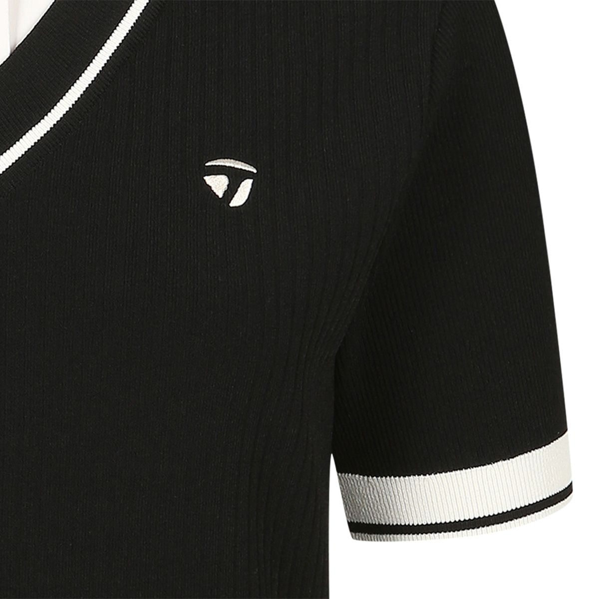 테일러메이드 어패럴(TAYLORMADE APPAREL) 26SS 여성 레이어드룩 카라 반팔 니트 TS6-61HG24-199