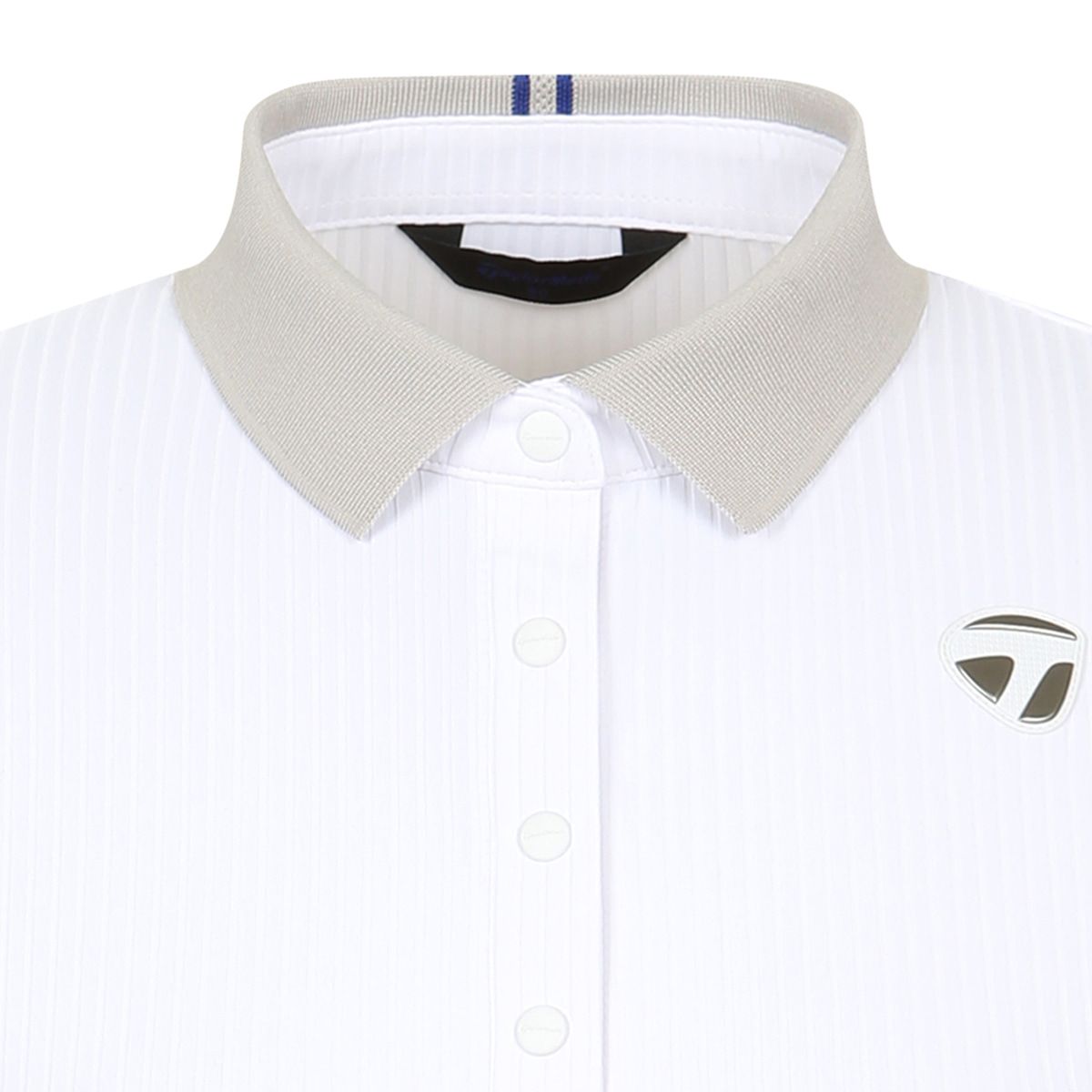 테일러메이드 어패럴(TAYLORMADE APPAREL) 26SS 여성 배색 골지 카라 반팔 티셔츠 TT6-61HG43-100