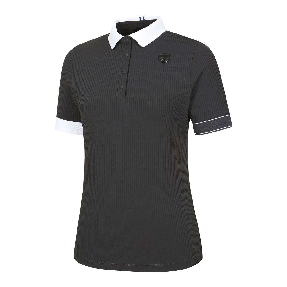 테일러메이드 어패럴(TAYLORMADE APPAREL) 26SS 여성 배색 골지 카라 반팔 티셔츠 TT6-61HG43-195