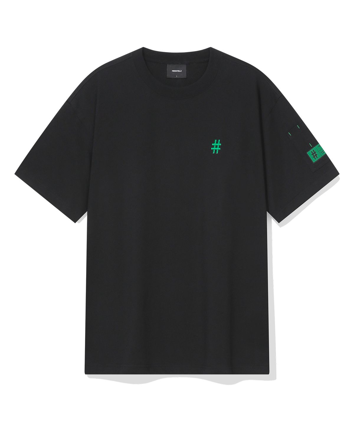 빈트릴(BEENTRILL) 그린라벨 소매 포켓 컴포트핏 반팔티(블랙)