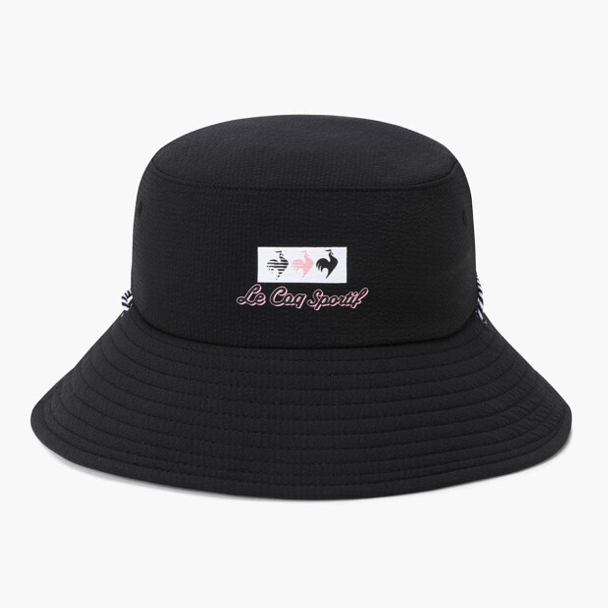 르꼬끄 골프(LECOQ GOLF) 여성 시어서커 버킷햇 _BLCK GR222LCP41