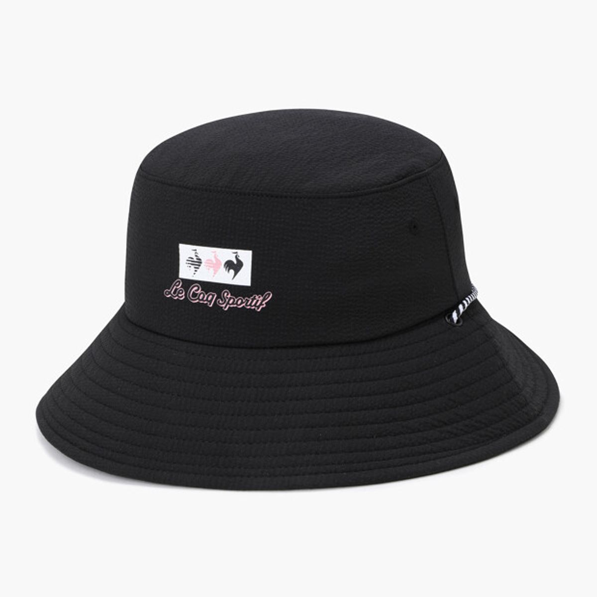 르꼬끄 골프(LECOQ GOLF) 여성 시어서커 버킷햇 _BLCK GR222LCP41