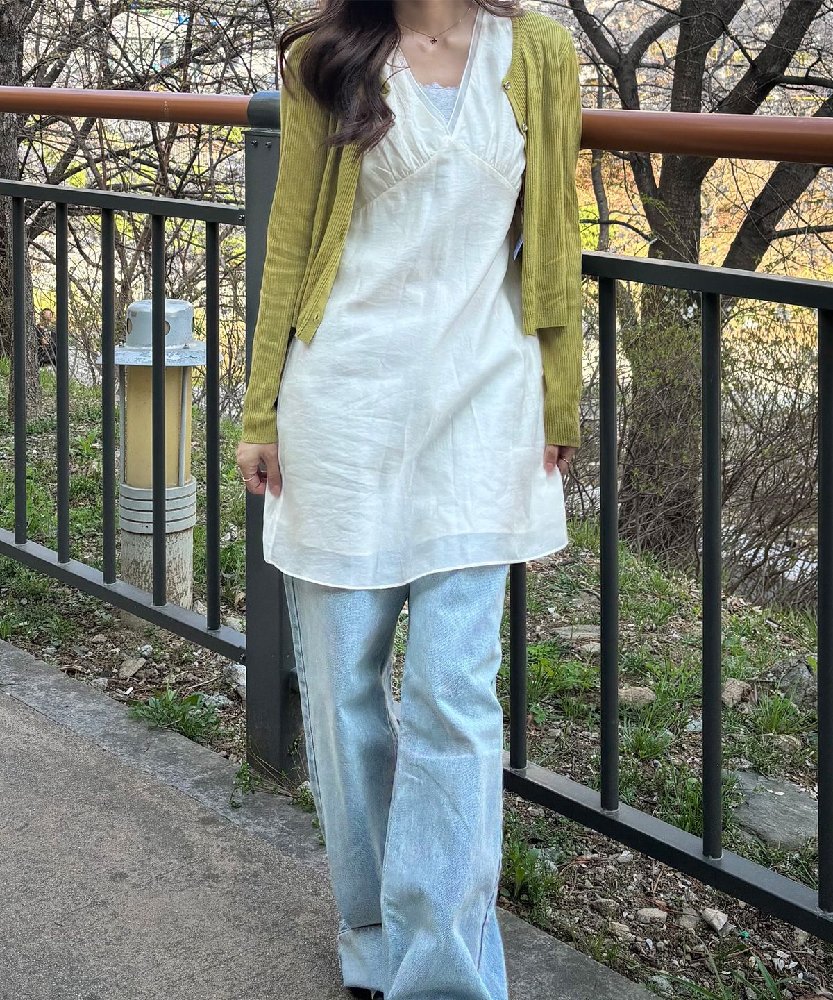 미쏘(MIXXO) [에센셜] 린넨 시스루 골지 가디건_MIWCKG510T MIWCKG74QT