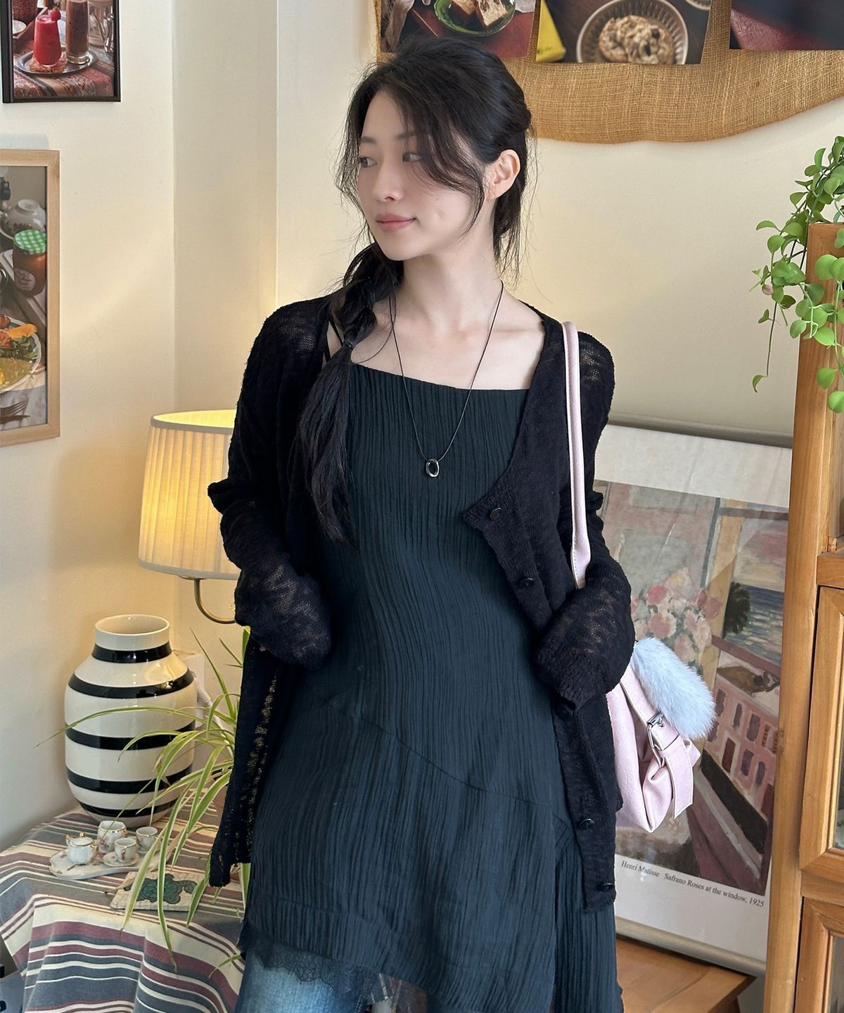 미쏘(MIXXO) [에센셜] 린넨 시스루 골지 가디건_MIWCKG510T MIWCKG74QT