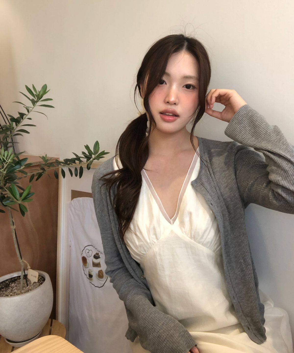 미쏘(MIXXO) [에센셜] 린넨 시스루 골지 가디건_MIWCKG510T MIWCKG74QT