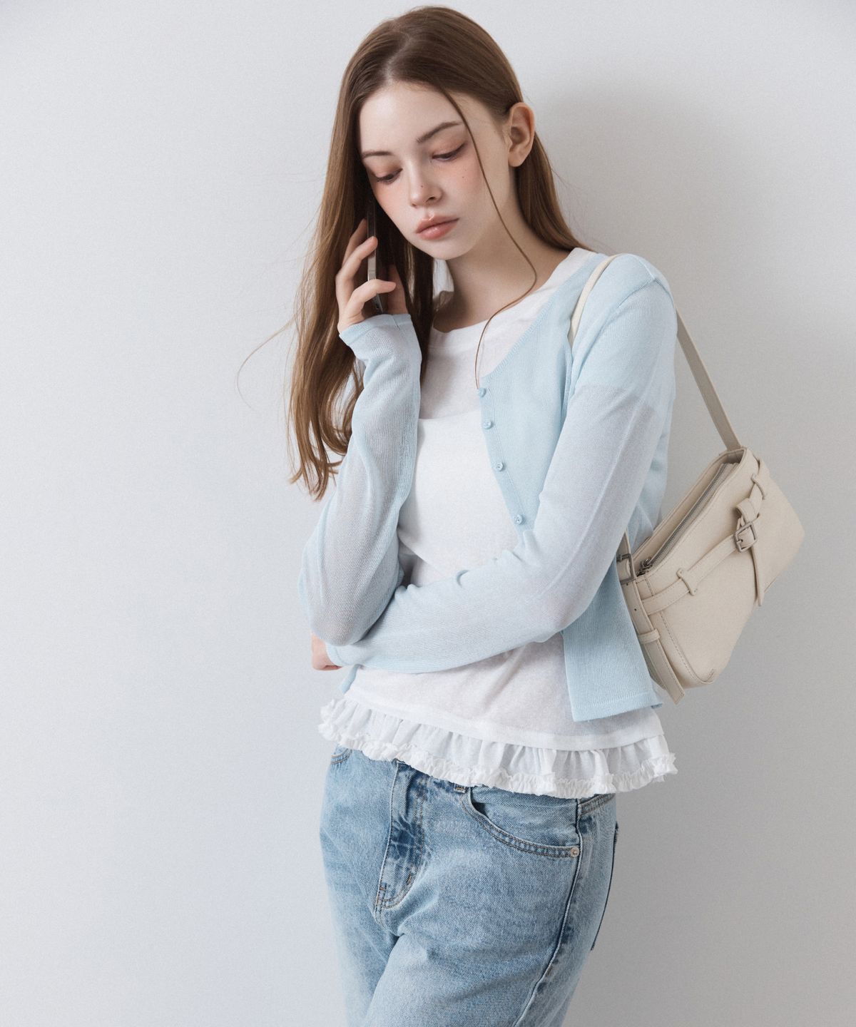 미쏘(MIXXO) [에센셜] 썸머 시스루 가디건_MIWCKG520T