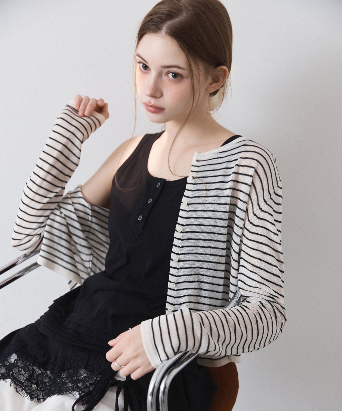 미쏘(MIXXO) [에센셜] 썸머 시스루 가디건_MIWCKG520T