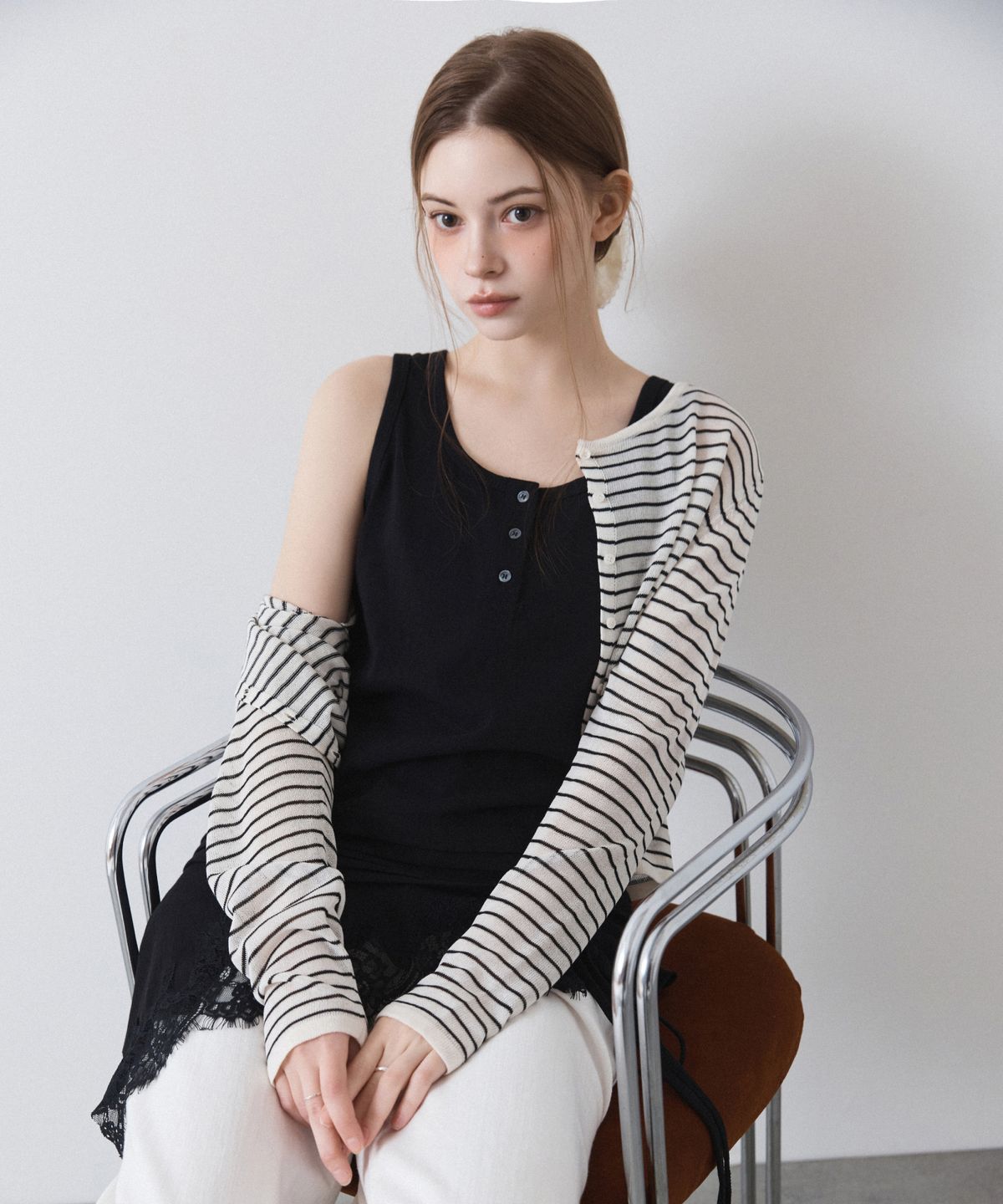 미쏘(MIXXO) [에센셜] 썸머 시스루 가디건_MIWCKG520T